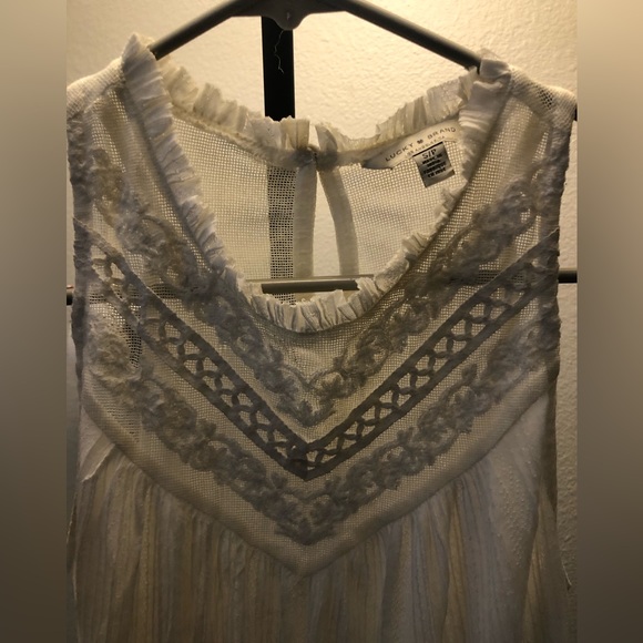 Lucky Brand - Flowy Lace Sleeveless Top - S/P - Picture 5 of 5
